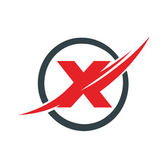 Obraz premium X letter logo template vector icon