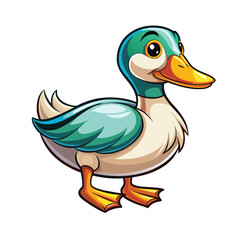 Obraz premium duck on white background