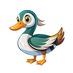 vector illustration of a duck