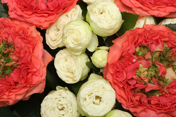 mixed flower bouquet of various types of flowers and colors