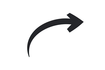Curved right-pointing arrow