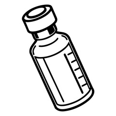 Minimalist Vaccine Vial Outline Icon