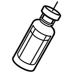 Minimalist Vaccine Vial Outline Icon