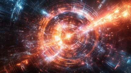 Fototapeta premium Futuristic energy vortex