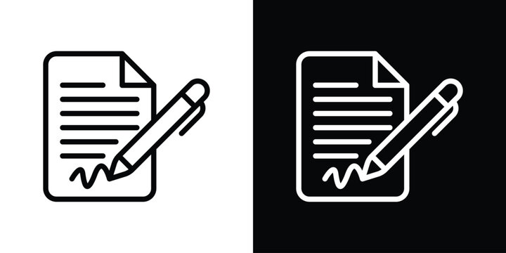 signature file icon filled flat sign concept for web design.