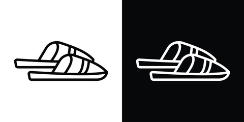 Slippers icon filled flat sign concept for web design.