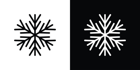 Snow icon filled flat sign concept for web design.