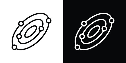 Space icon filled flat sign concept for web design.