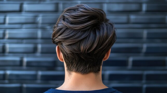 Stylish, modern hairstyle on man