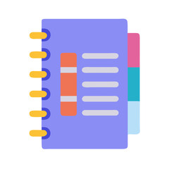 Obraz premium Notebook with spiral binding Material SVG Icon