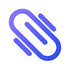 Obraz premium Paperclip in loop shape Material SVG Icon