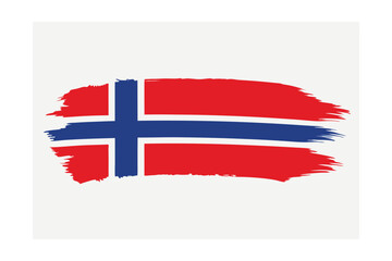 Obraz premium Brushstroke Flag Norway