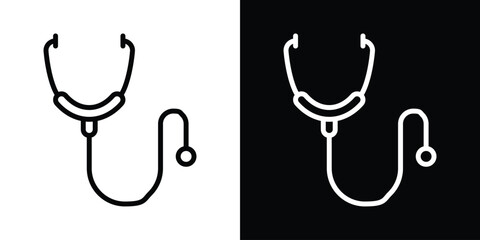 Stethoscope icon filled flat sign concept for web design.