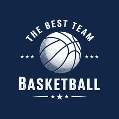 Basketball logo design template, basketball team emblem collection, basketball tournament logo design vector illustration