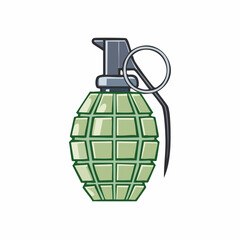 Fototapeta premium Illustrated vector graphic of a hand grenade isolated on a clean white background
