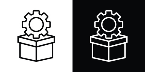Supply chain icon filled flat sign concept for web design.