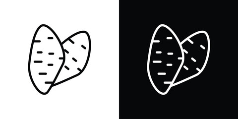 Sweet potato icon filled flat sign concept for web design.