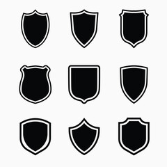 Collection of Black Shield Badges