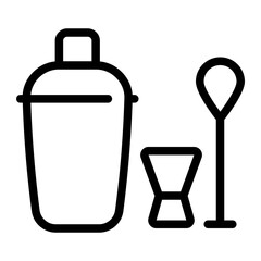 cocktail shaker line icon