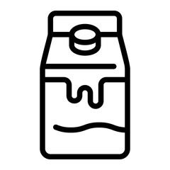 milk box line icon