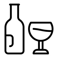 wine line icon