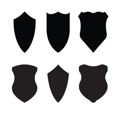 Collection of Shield Silhouettes for Heraldic or SecurityThemed Designs
