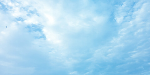  Daylight natural daylight, blue Panorama, sky, soft background, fresh weather, image surface, foggy pattern, white cloud,s air fluff, sunny clouds