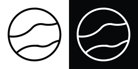 Tennis ball icon filled flat sign concept for web design.