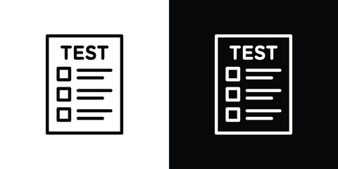 Test icon filled flat sign concept for web design.