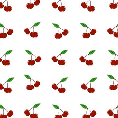 Wzór z czereśniami – owocowy motyw letni