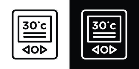 Thermostat icon filled flat sign concept for web design.