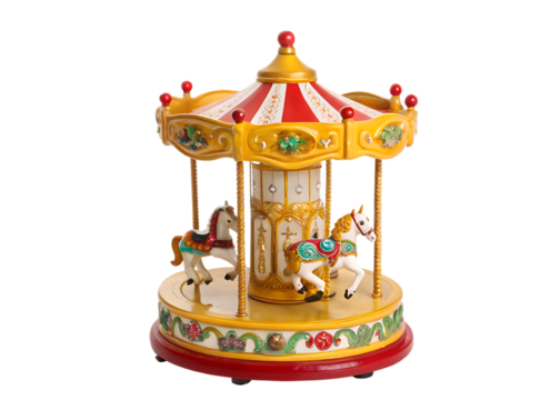 carouse isolated on white background png, ai generated