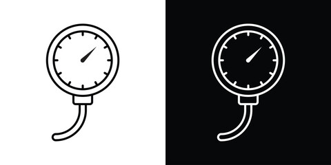 Tire pressure monitoring icon filled flat sign concept for web design.