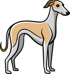 Sloughi dog  vector icon 