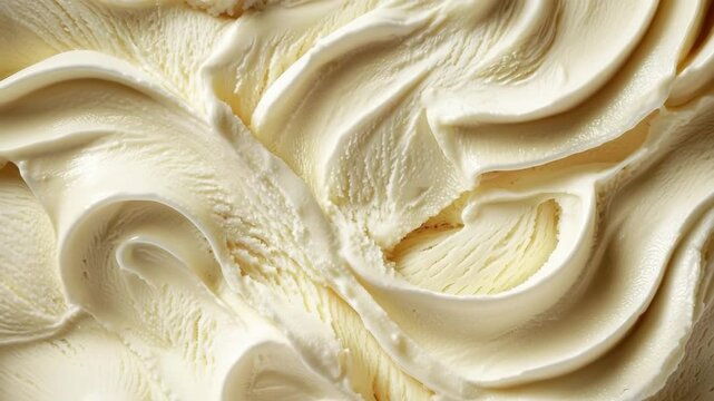 Smooth vanilla ice cream texture in macro, close up background