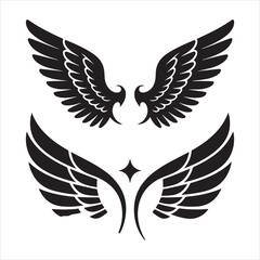 Decorative Angel Wings Vector Set