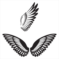 Classic Spread Eagle Wing Vector