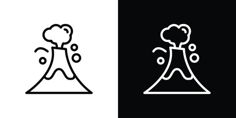 Obraz premium Volcano icon filled flat sign concept for web design.