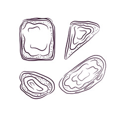 Jam & Bread Breakfast – Hand-Drawn Tea Set