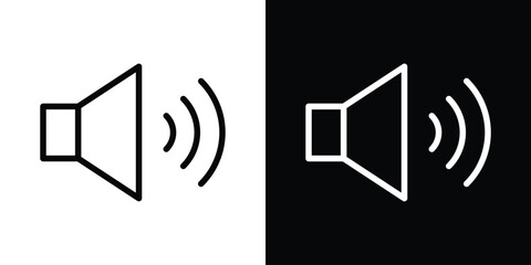 Volume icon filled flat sign concept for web design.