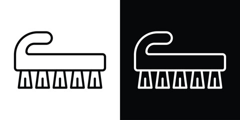 Fototapeta premium Washing brush icon filled flat sign concept for web design.