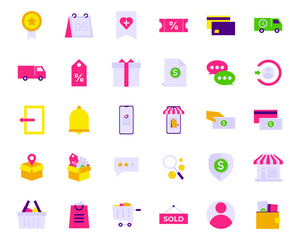 Ecommerce Flat Icons Pack
