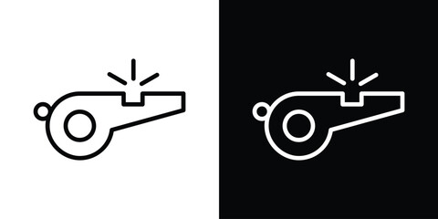 Whistle icon filled flat sign concept for web design.