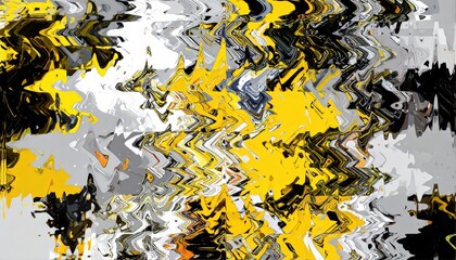 Obraz premium Dynamic Abstract Distortion: Vibrant wavy color pattern. Digital glitch effect background.