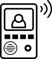 Intercom icon. Video intercom sign. Intercom device symbol. flat style.
