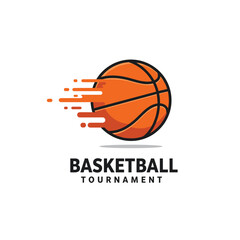 Fototapeta premium Basketball logo design template, basketball team emblem collection, basketball tournament logo design vector illustration