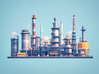 Obraz premium Industrial complex