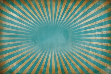 Obraz premium Vintage Blue and Brown Sunburst Background with Radial Rays and Grunge Texture, Ideal for Retro Designs, Comic Book Art, and Nostalgic Themes.