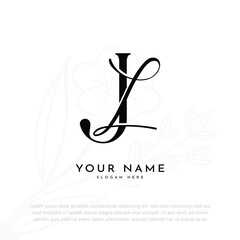 JL LJ initial letter handwriting wedding logo design