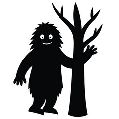 Obraz premium girl silhouette with casual sling bag